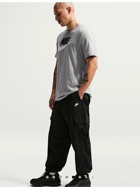 Nike Grey Tee with Black Cargo Pants